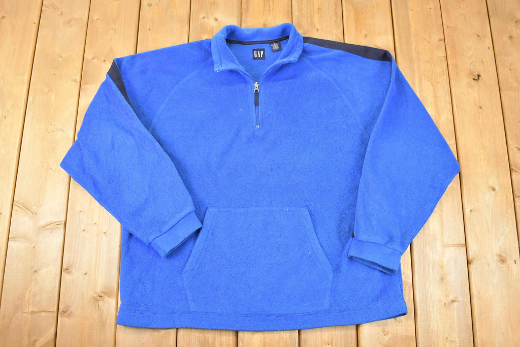 Vintage 1990s Gap Quarter Zip Fleece Outdoorsman Sweater Men's XL