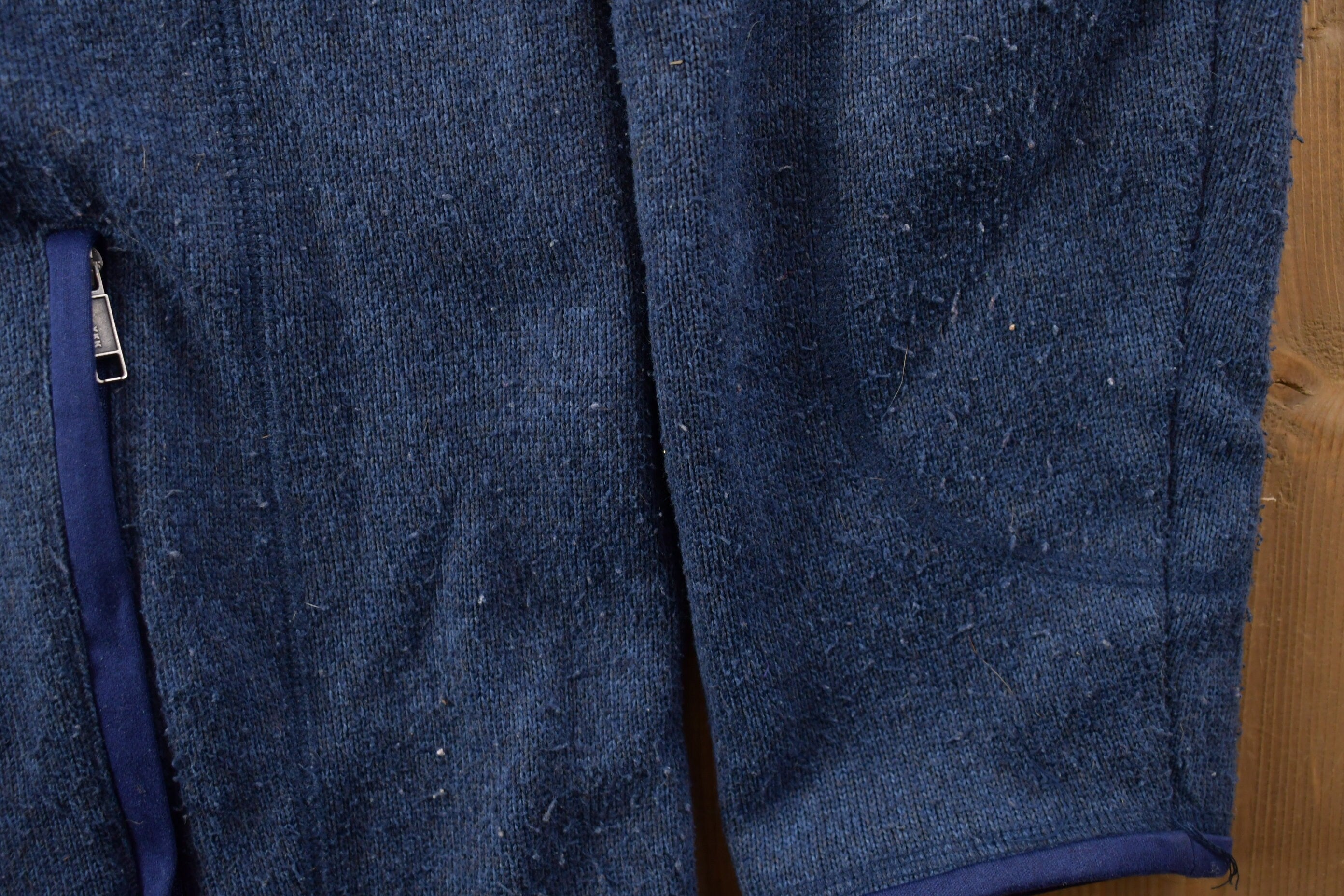 Vintage 1990s Patagonia Blue Fleece Zip Up Sweater