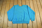 Vintage 1990s Tultex Blue Blank Crewneck Sweatshirt Adult Medium