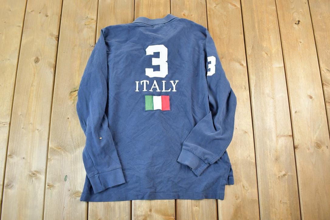 Vintage 1990s Polo By Ralph Lauren Italy Long Sleeve Quarter Button Up Shirt