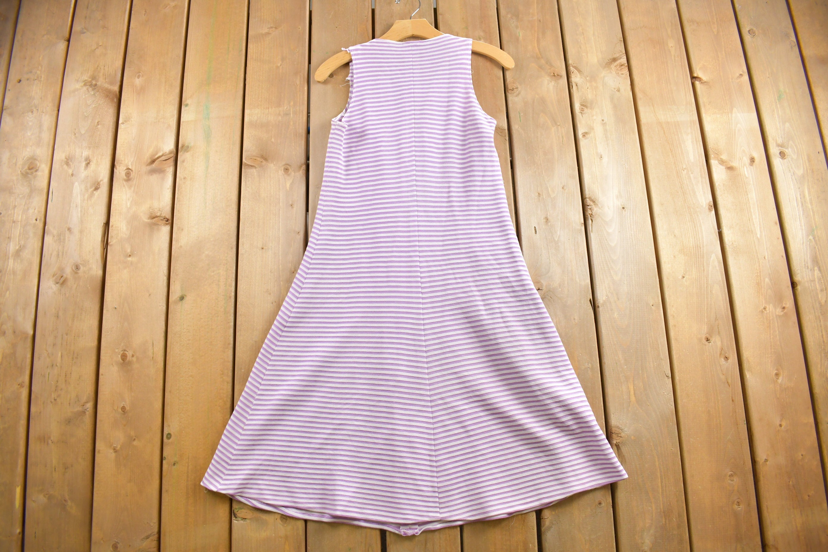 Vintage 1970s Striped Midi Dress