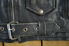 Vintage 1980s Leather Men Leather Biker Jacket Men's 36