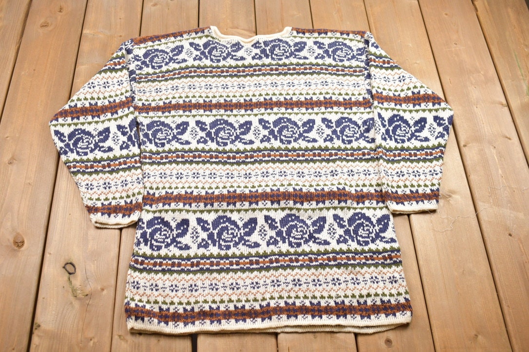 Vintage 1990s White Stag Knitted Crewneck Sweater