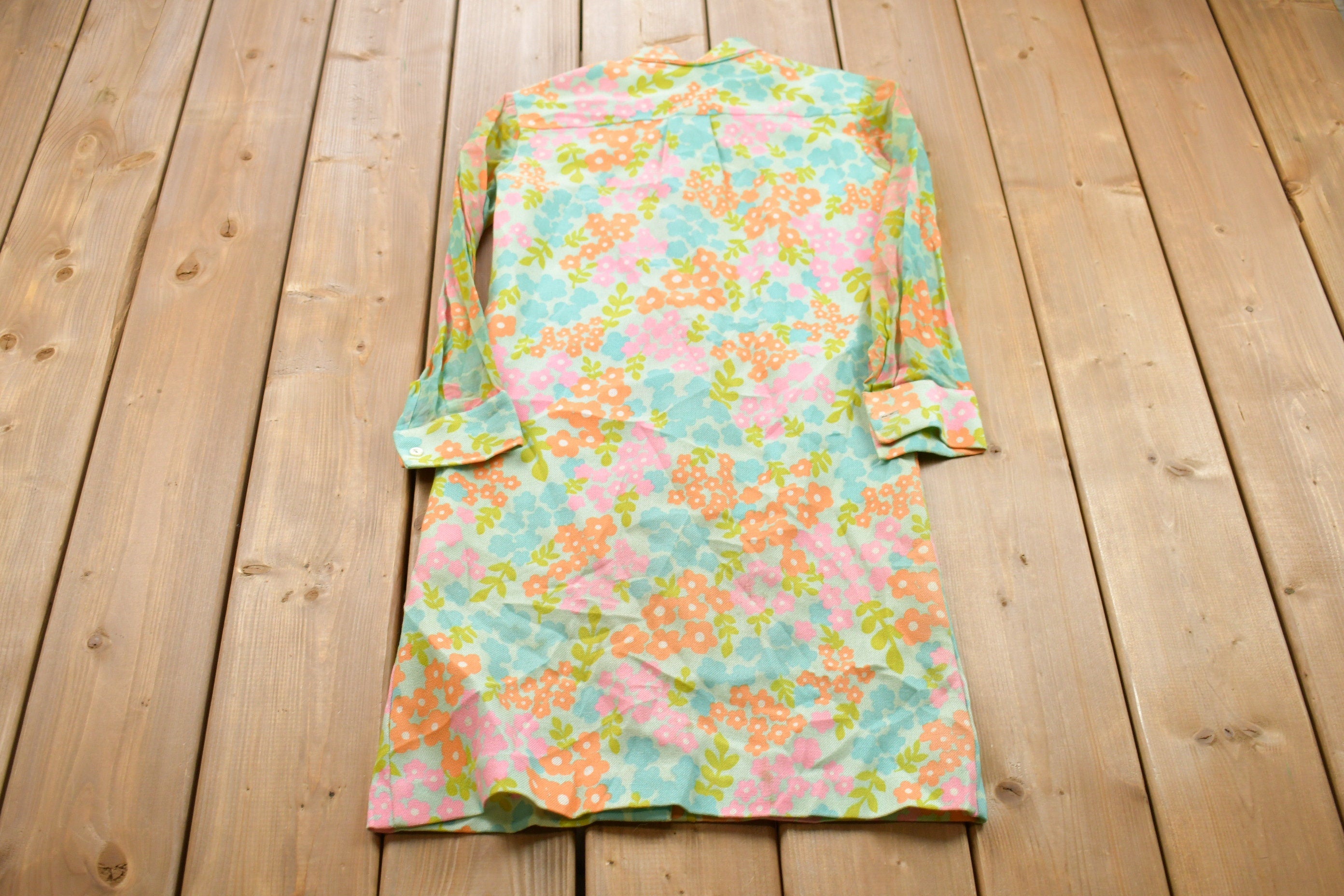 Vintage 1960s RAR Floral All Over Print Button Up Shirt