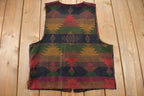 Vintage 1990s Attitudes Aztec Pattern Vest