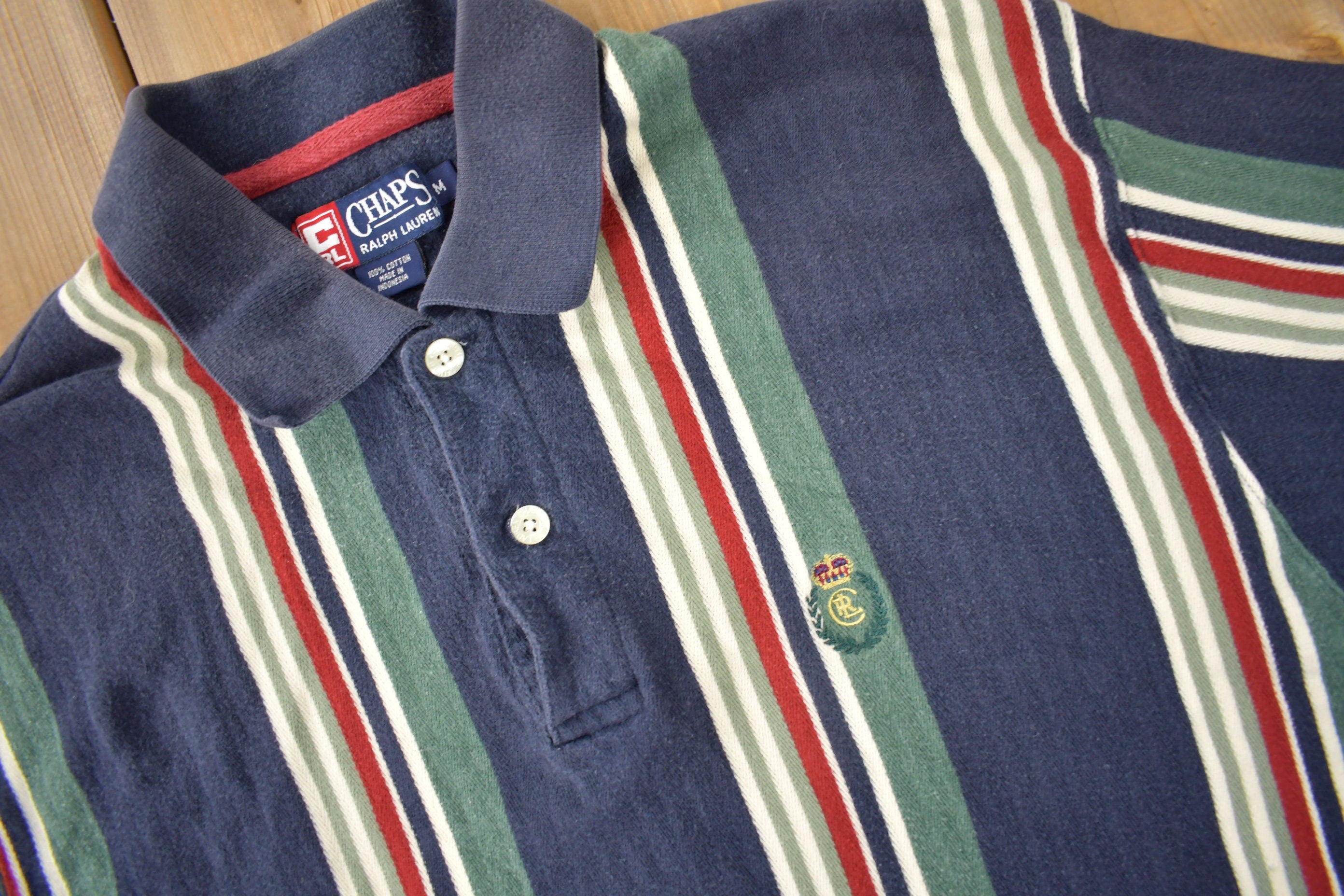 Vintage 1990s CHAPS Ralph Lauren Striped Polo Shirt