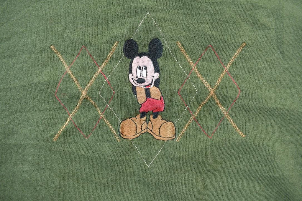 Vintage 1990s Mickey Mouse Disney Crewneck / Vintage Sweatshirt / Vintage Disney / Mickey / Embroidered / Made In USA