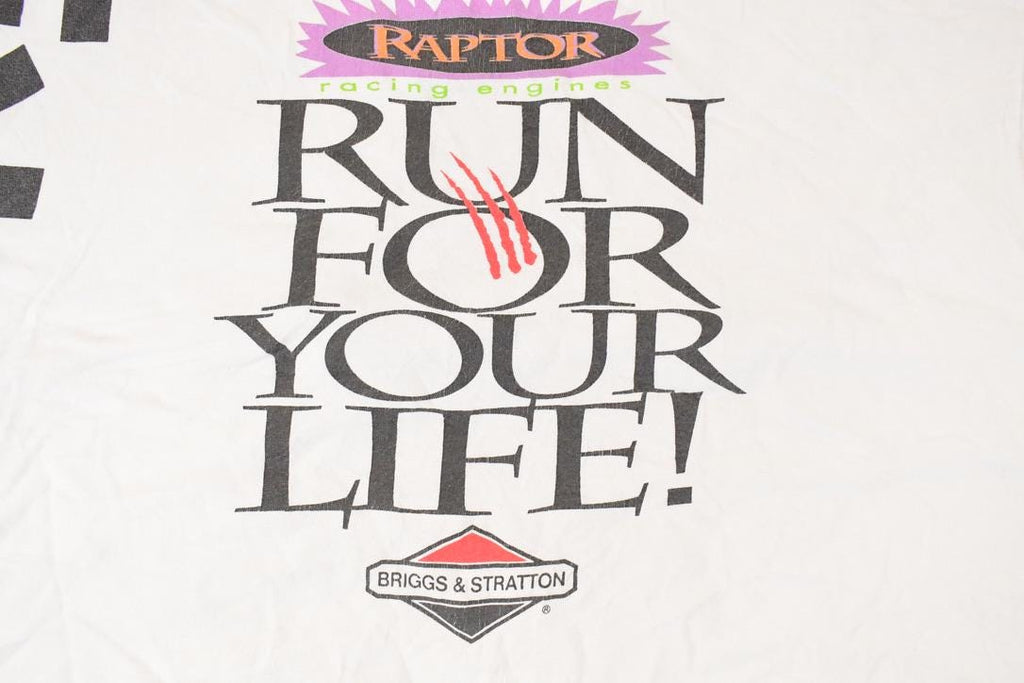 Vintage 1990s Briggs And Stratton Raptor Engine Racing Souvenir T-Shirt Men's XL