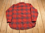 Vintage 1960s Pendleton Plaid Button Up Flannel Shirt