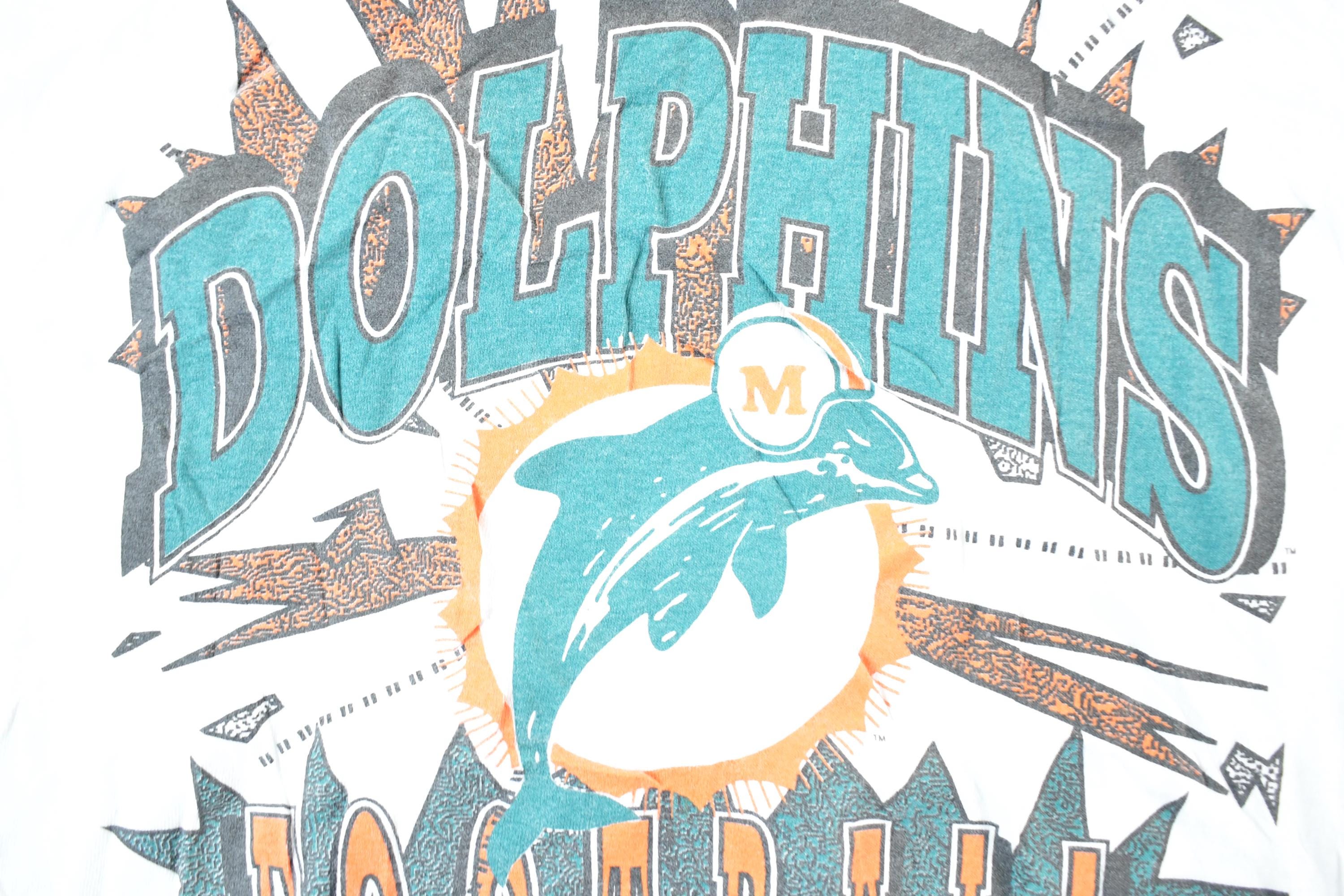 Vintage 1994 Miami Dolphins Football NFL Graphic T-Shirt Mens L