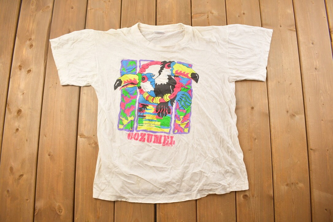 Vintage 1990s Cozumel Mexico Travel T-Shirt