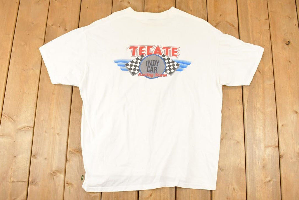 Vintage 1990s Tecate Indycar Racing Team Souvenir T-Shirt Men's XL