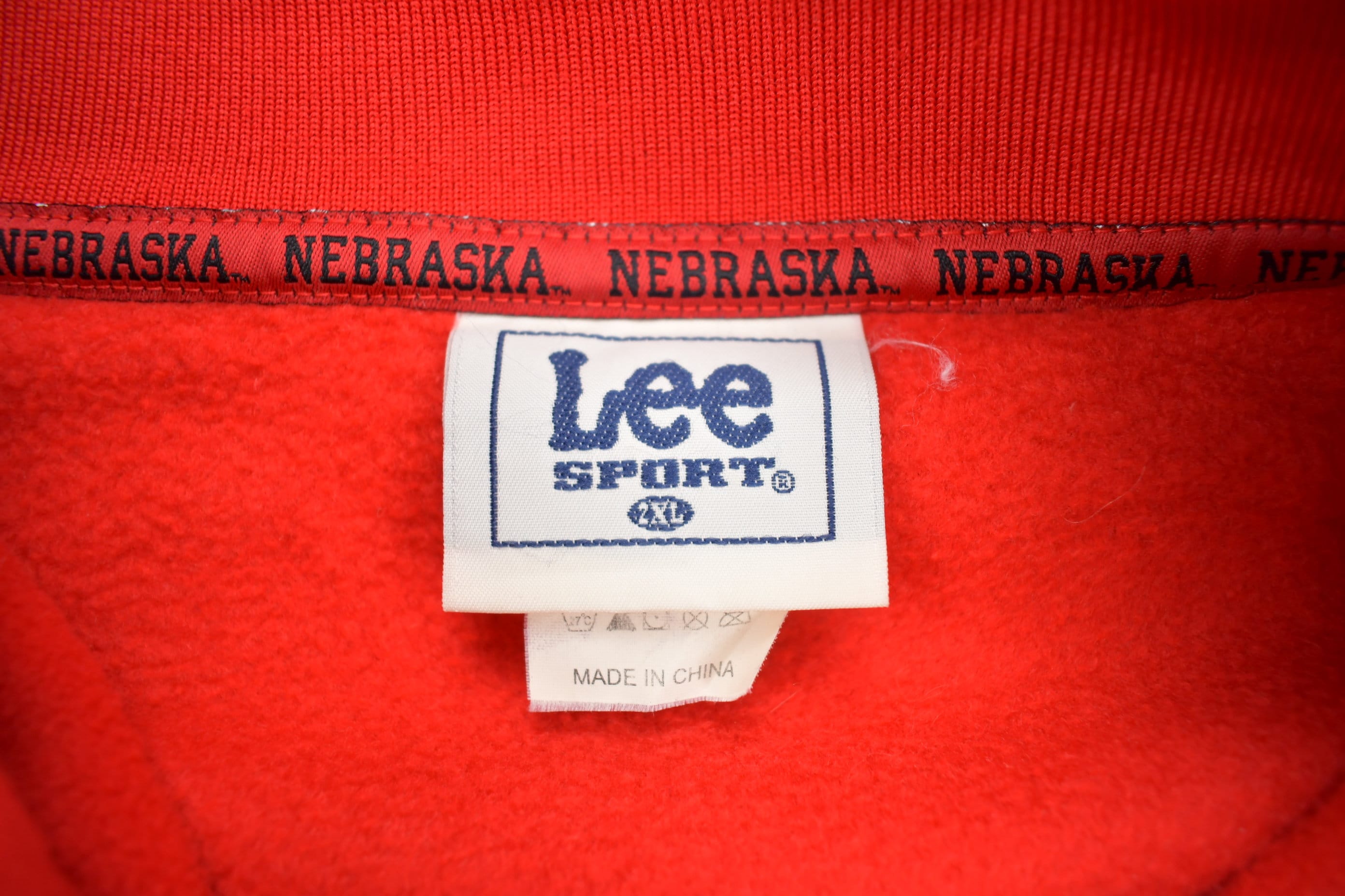 Vintage 1990s NFL Nebraska Huskers Fleece Quarter Zip Up Sweatshirt