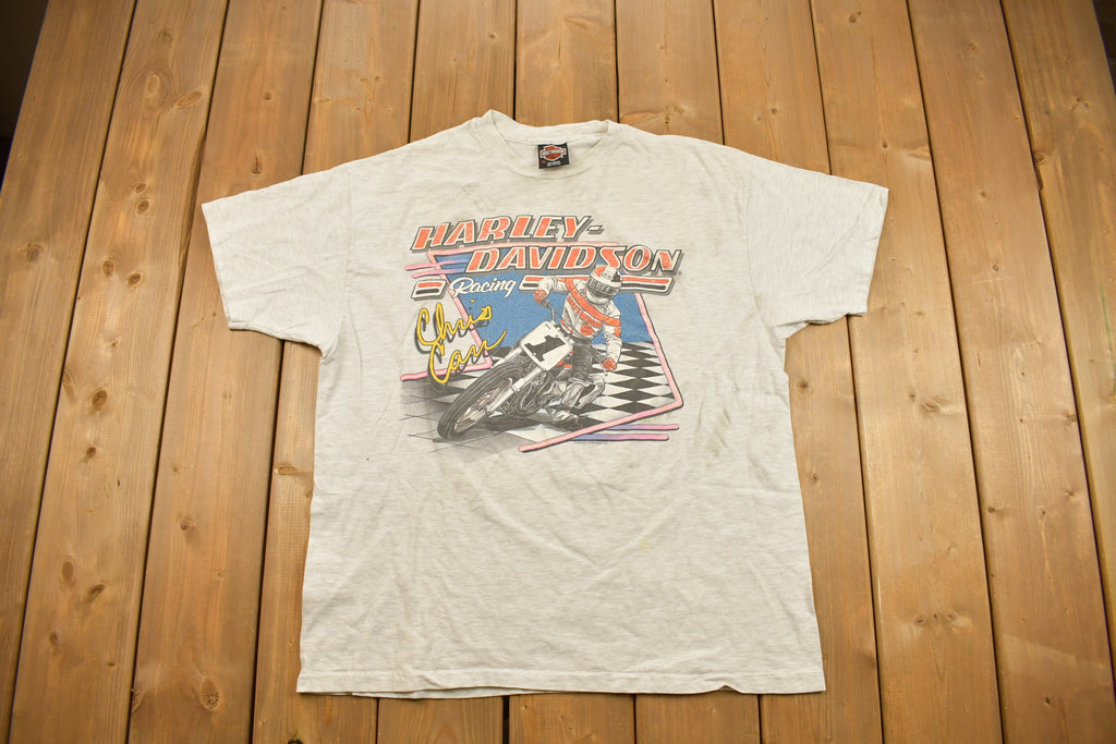 Vintage 1993 Harley Davidson Motorcycle Racing T-Shirt