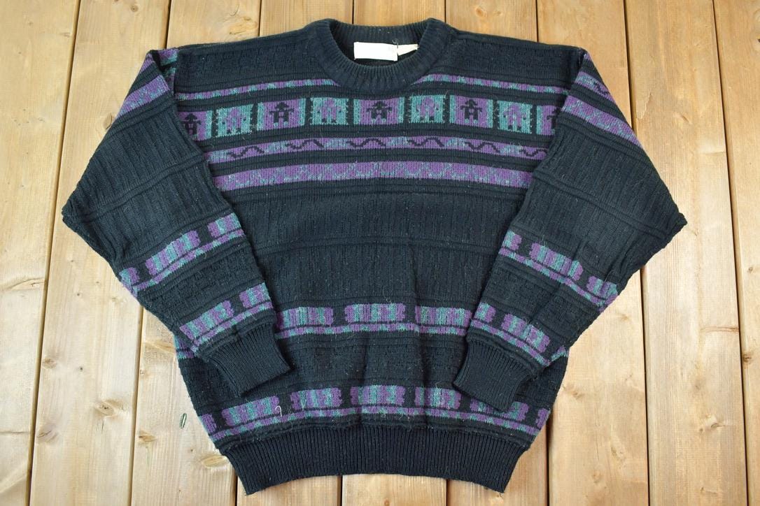 Vintage 1990s Protocol Knit Crewneck Sweater
