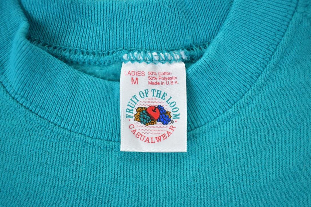 Vintage 1990s Teal Blank Crewneck Sweatshirt