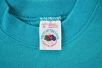 Vintage 1990s Teal Blank Crewneck Sweatshirt