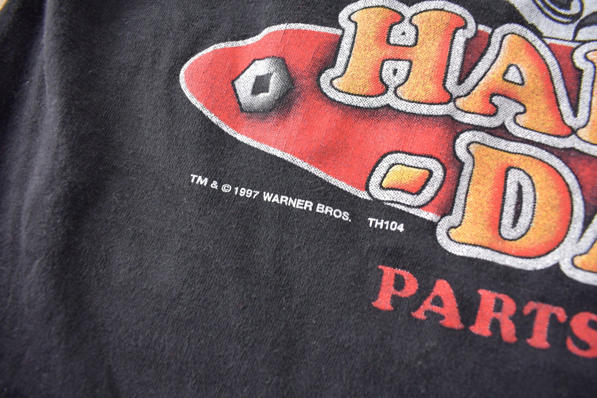 Vintage 1997 Harley Davidson Taz Devil Looney Tunes Graphic T-Shirt Size L