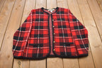 Vintage 1980s Crystal Kobe Plaid Knitted Button Cardigan Sweater