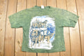 Vintage Y2K Wolf Theme Graphic Tie Dye T-Shirt