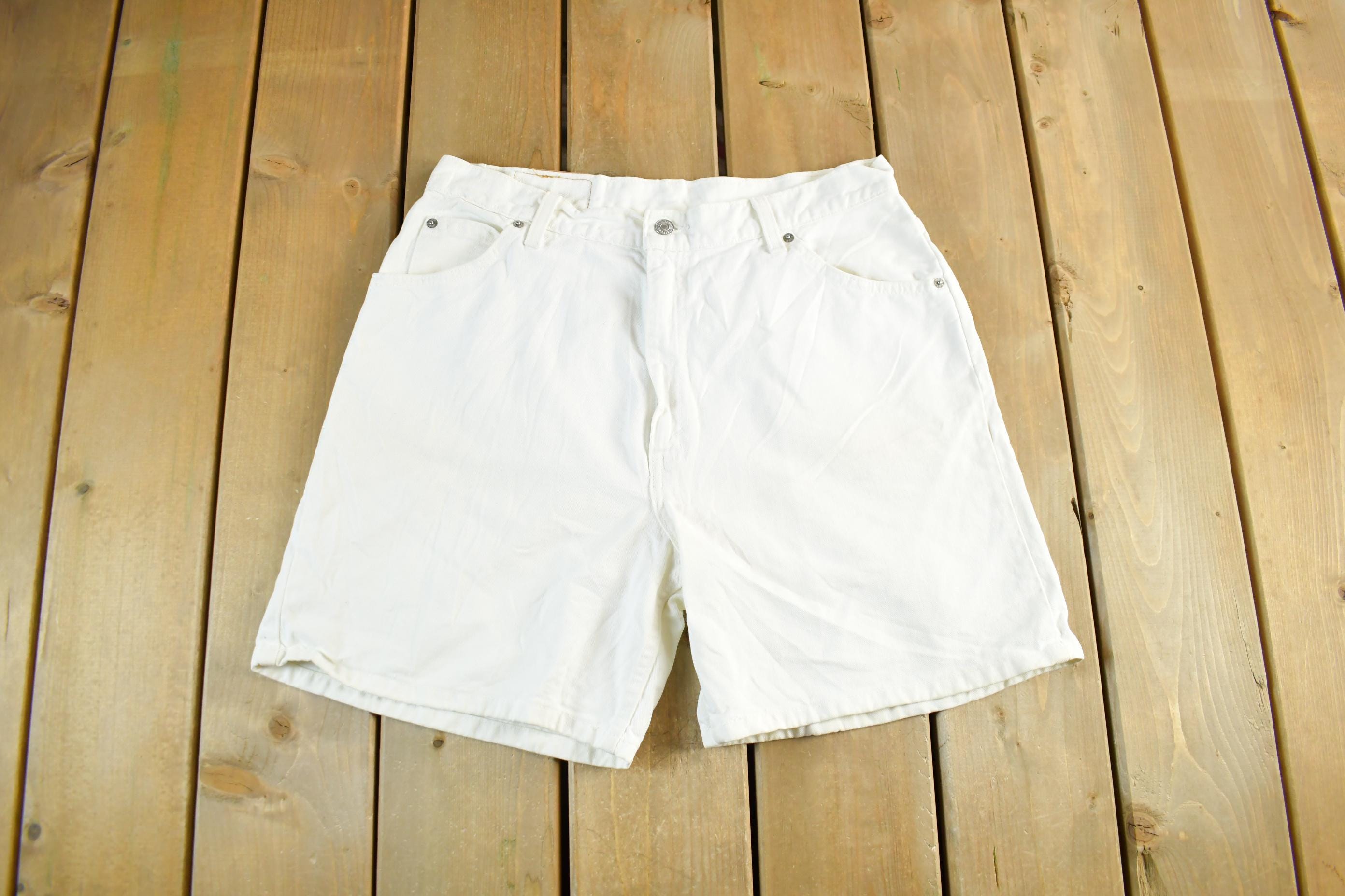 Vintage 1990s Levi's 951 Orange Tab Denim Jean Shorts Womens 32