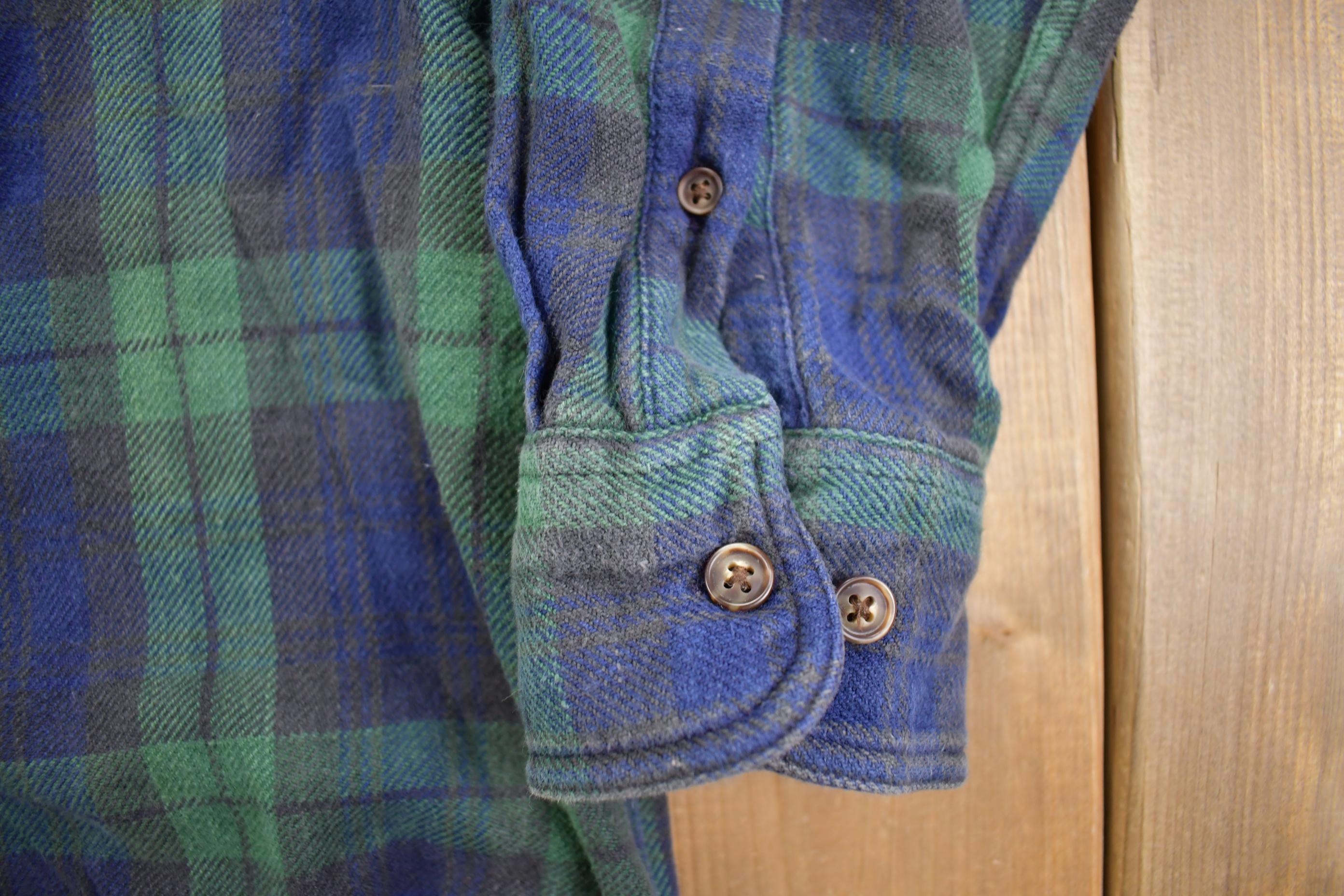 Vintage 1990s GAP Plaid Flannel Button Up Shirt - Medium