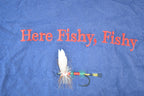 Vintage 1990s Here Fishy Fishy Souvenir Fishing T-Shirt Mens XL