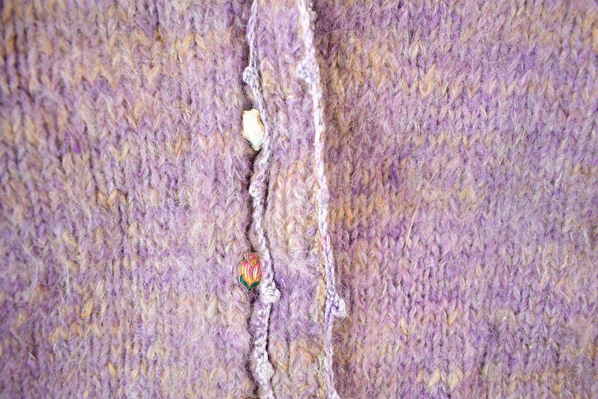 Vintage 1970s Diane Brott Mohair Knit Cardigan Sweater Women's XS