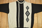 Vintage 1990s Compass Card Knitted Crewneck Sweater