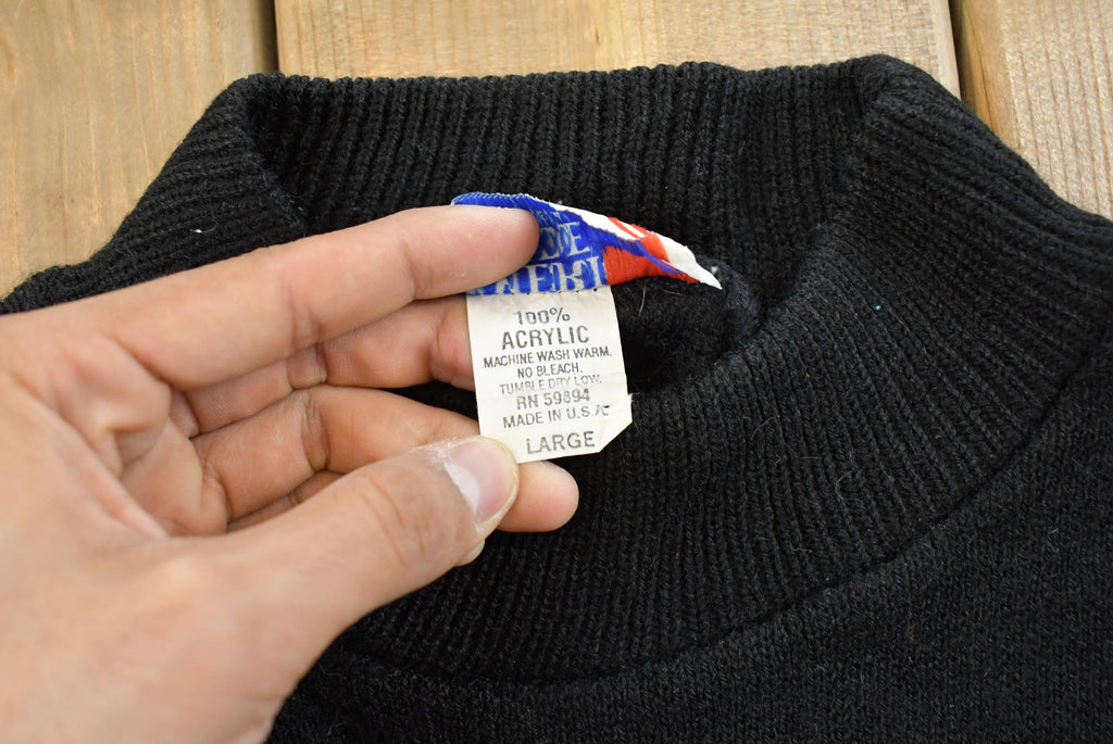 Vintage 1990s American Pride Nordic Knit Crewneck Sweater Women's L /