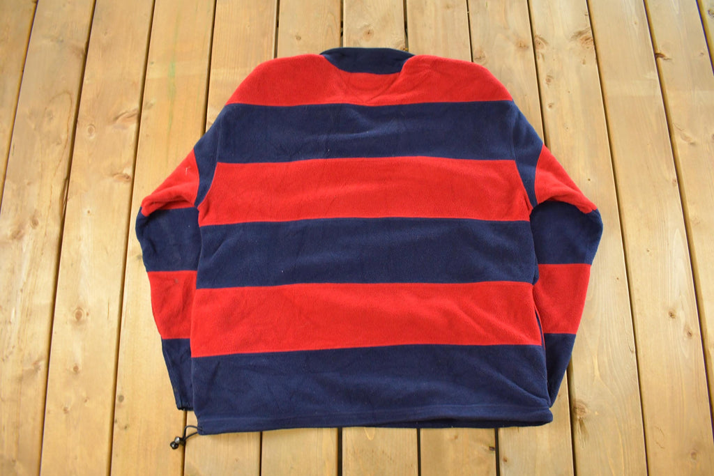 Vintage 1990s Tommy Hilfiger Flag Spellout Quarter Snap Fleece Sweater Men's XL  Vintage Tommy  90s Sweater  Streetwear  Athleisure