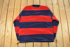Vintage 1990s Tommy Hilfiger Flag Spellout Quarter Snap Fleece Sweater Men's XL  Vintage Tommy  90s Sweater  Streetwear  Athleisure