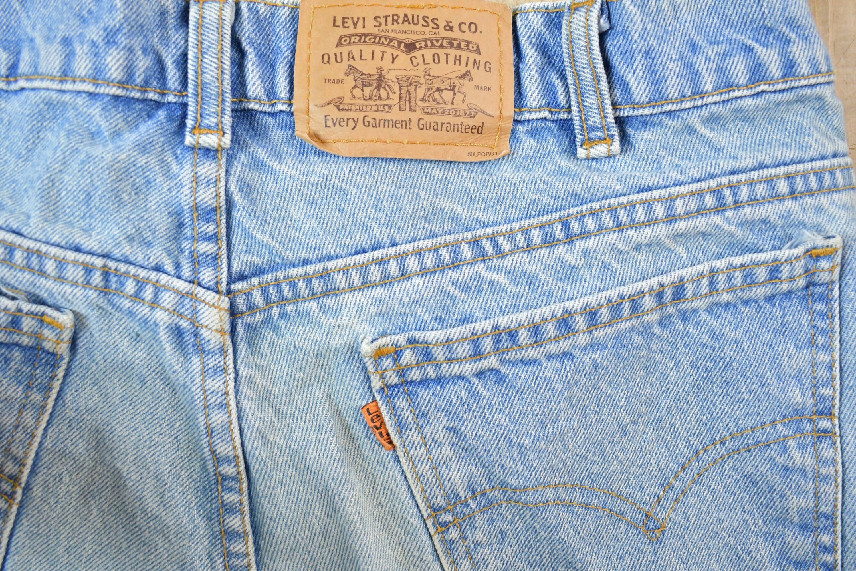 Vintage 1990s Levi Strauss Orange Tab Denim Jeans Size 33 x 29