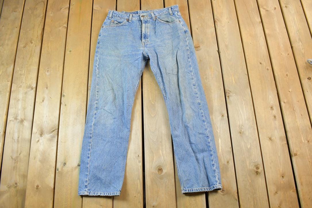 Vintage 1990s Levi Strauss Orange Tab Denim Jeans Size 34 x 30