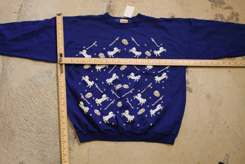 Vintage 1990s Horse Graphic Crewneck Sweatshirt