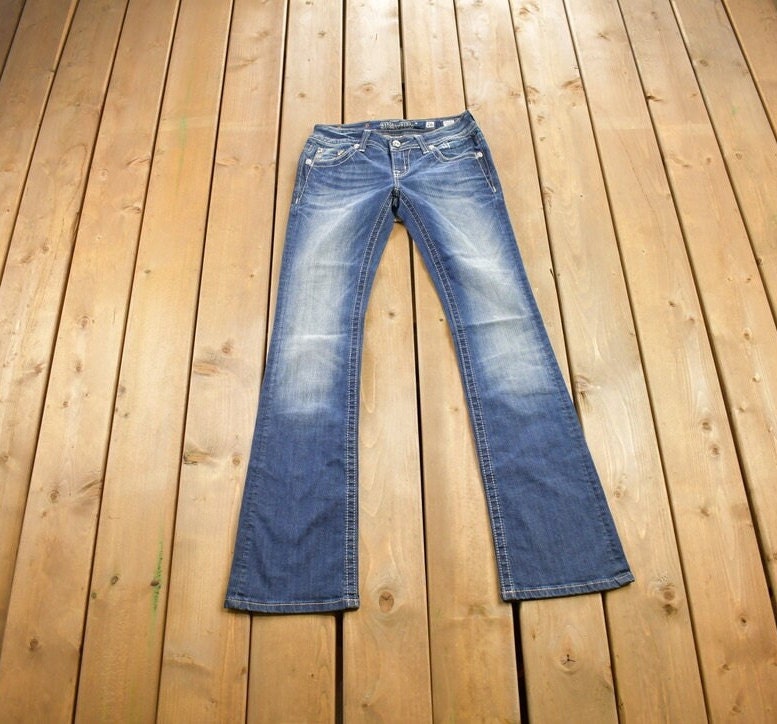 Vintage Y2K Miss Me Bedazzled Low Rise Jeans Size 26x31