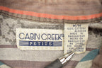 Vintage 1990s Cabin Creek Petite Striped Half Button Up Shirt