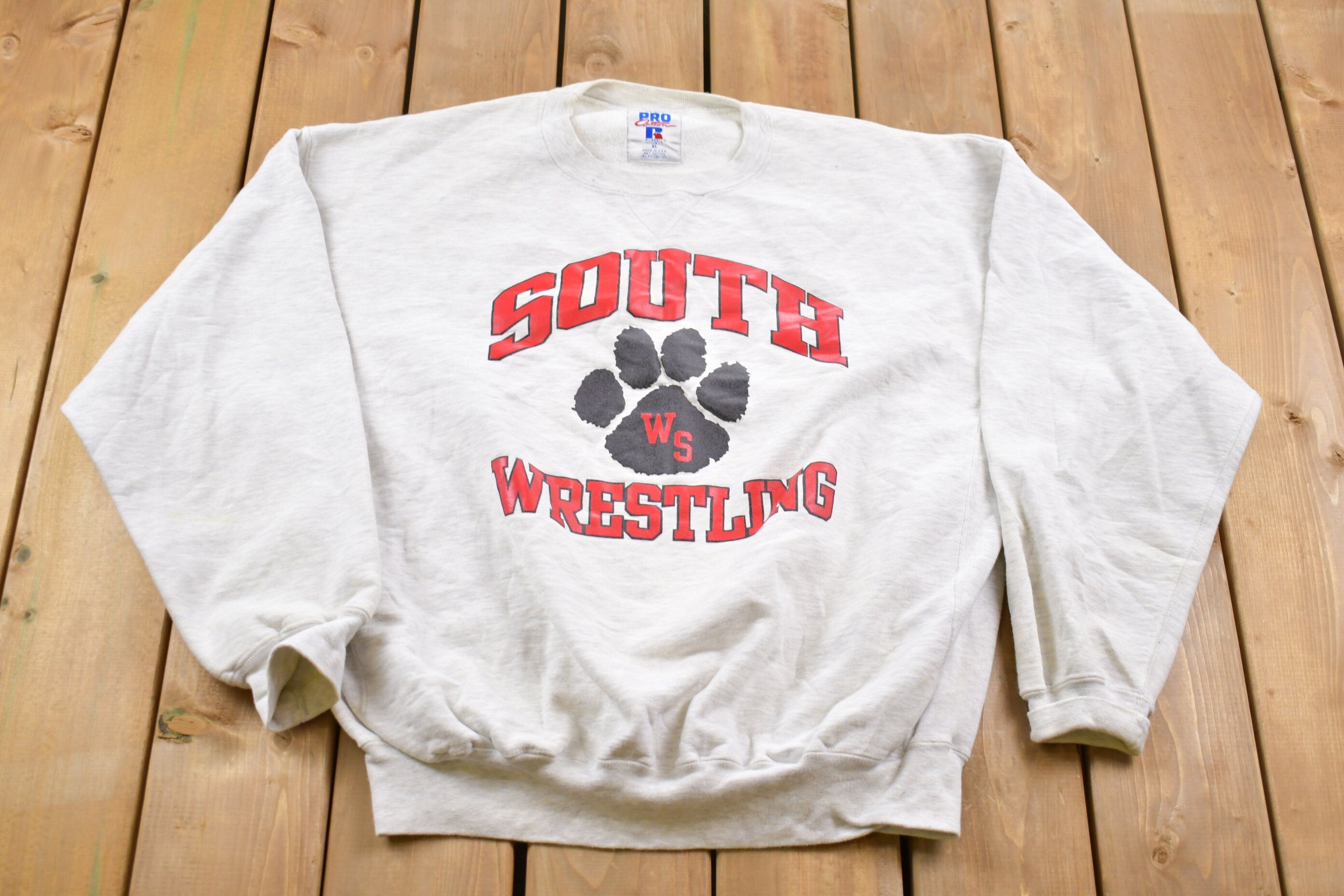 Vintage 1990s Russell Athletic South Wrestling Sweatshirt