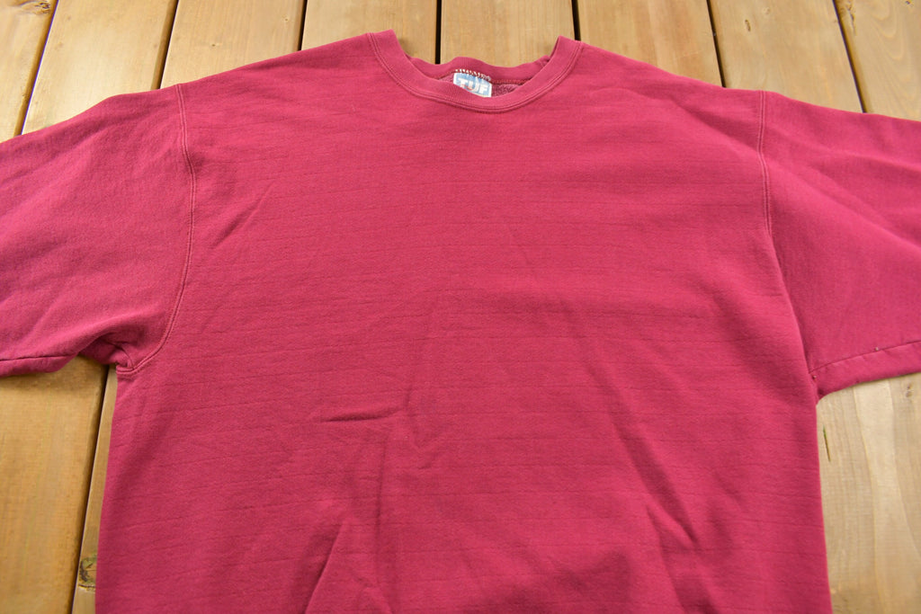 Vintage 1990s TUF Red Blank Crewneck Sweatshirt