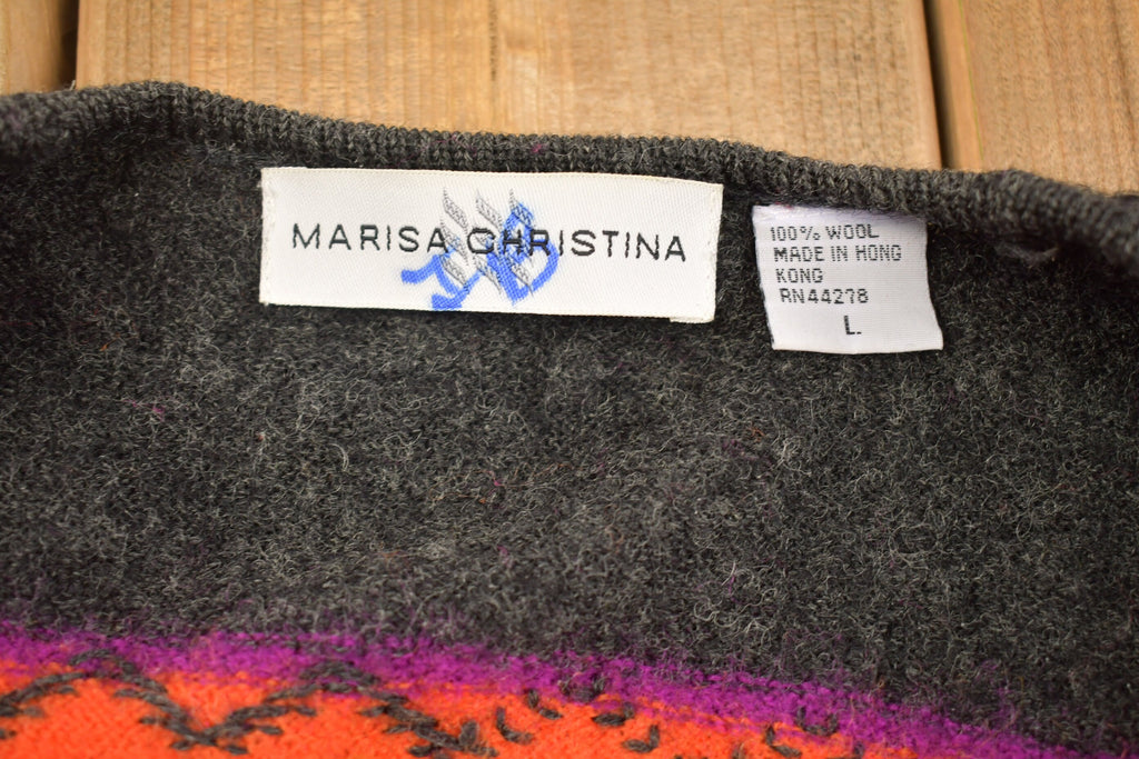 Vintage 1990s Marisa Christina Knitted Cardigan Sweater Vest