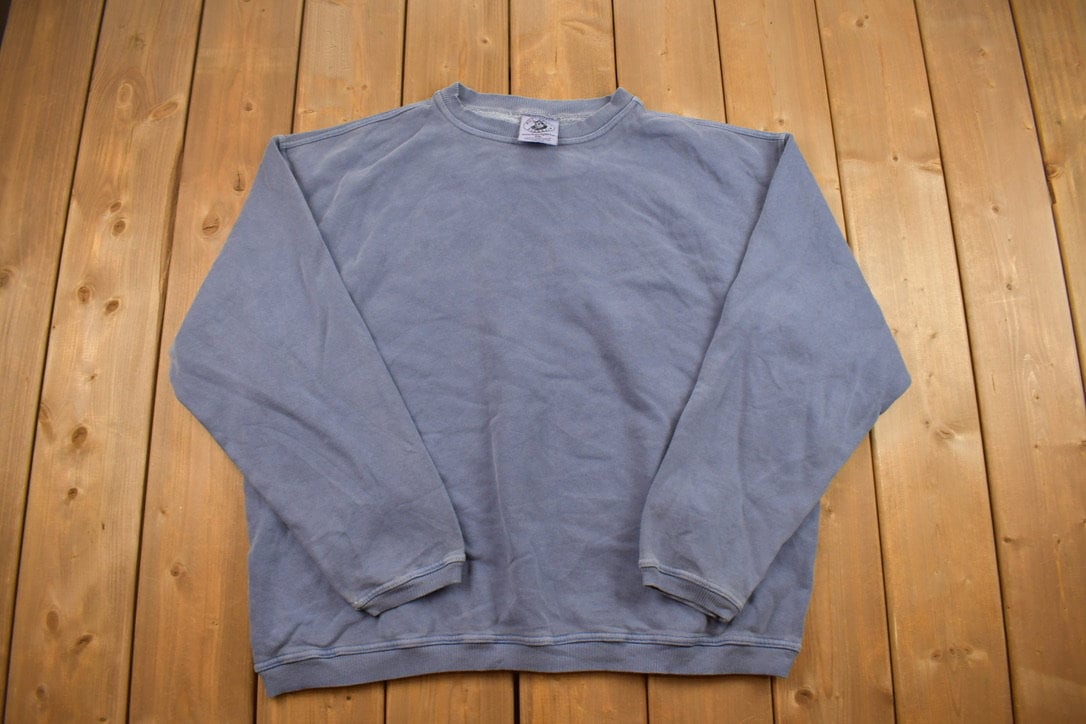 Vintage 1990s Authentic Pigment Blank Crewneck Sweatshirt / 90s Crewneck / Essential / Streetwear / 90s Blank