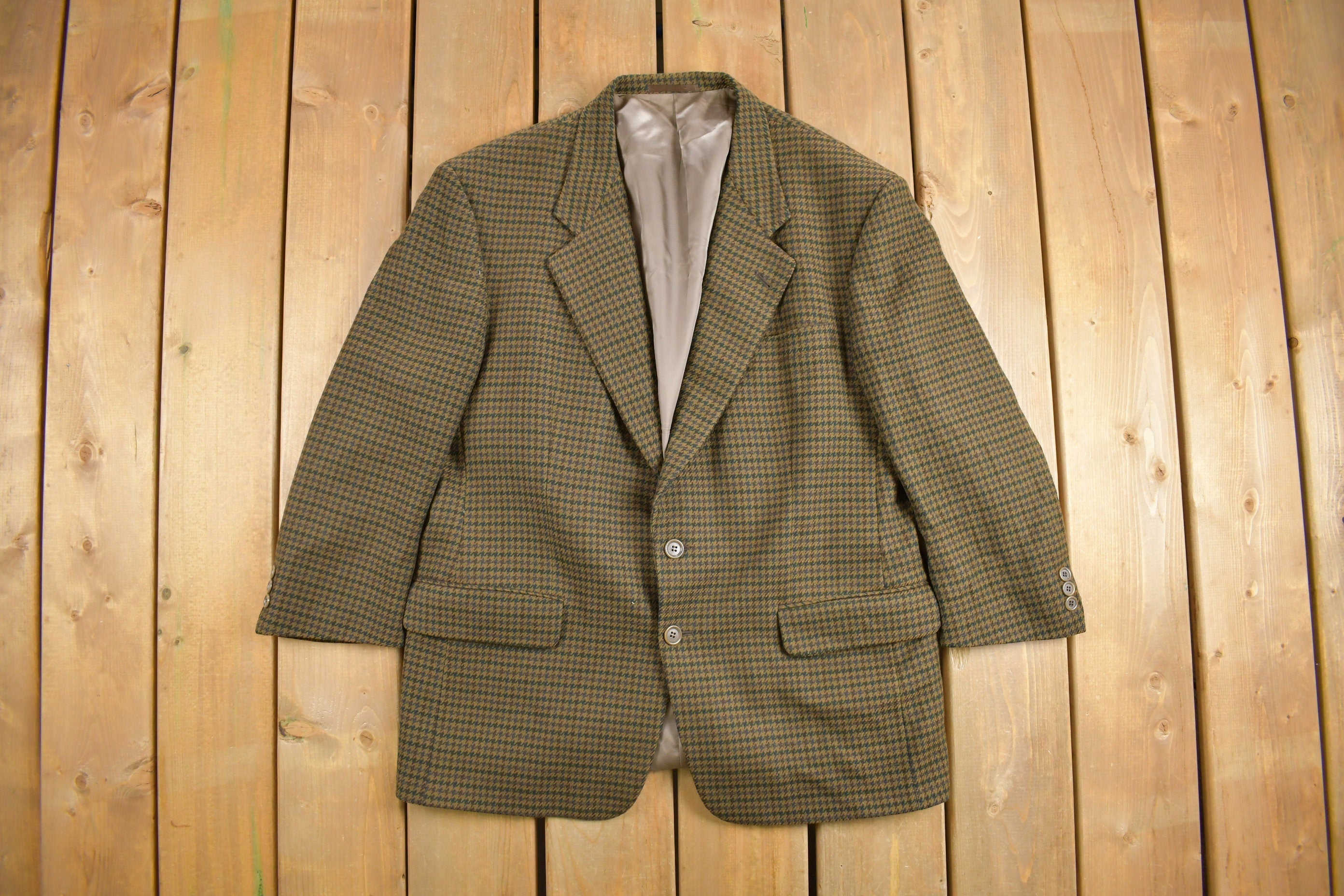 Vintage 1980s The Male Mens Shop Houndstooth Blazer