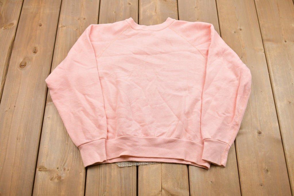 Vintage 1980s Floral Embroidered Raglan Sweatshirt