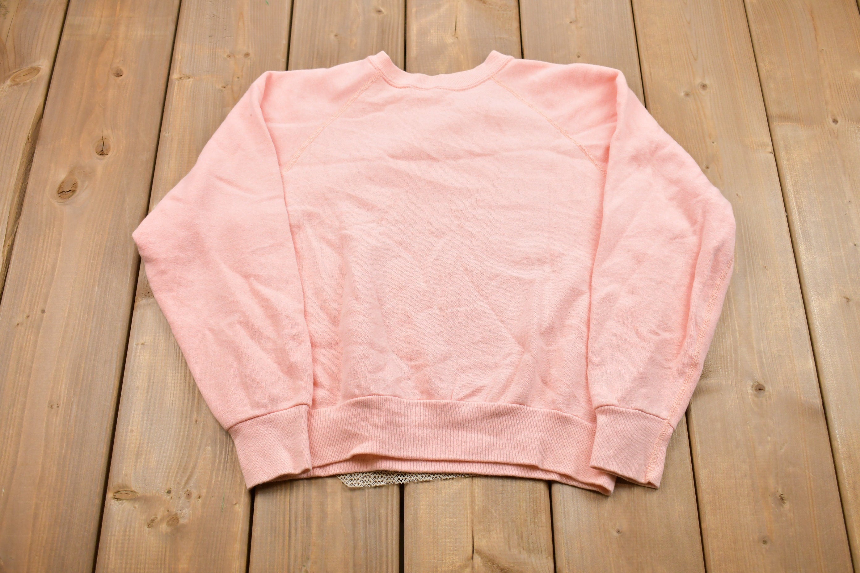 Vintage 1980s Floral Embroidered Raglan Sweatshirt