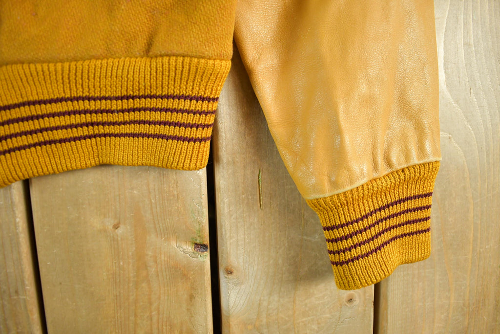 Vintage 1960s Wool Leather Varsity Jacket Men's Medium