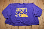 Vintage 1980s Minnesota Viking NFL Graphic Raglan Crewneck Sweatshirt