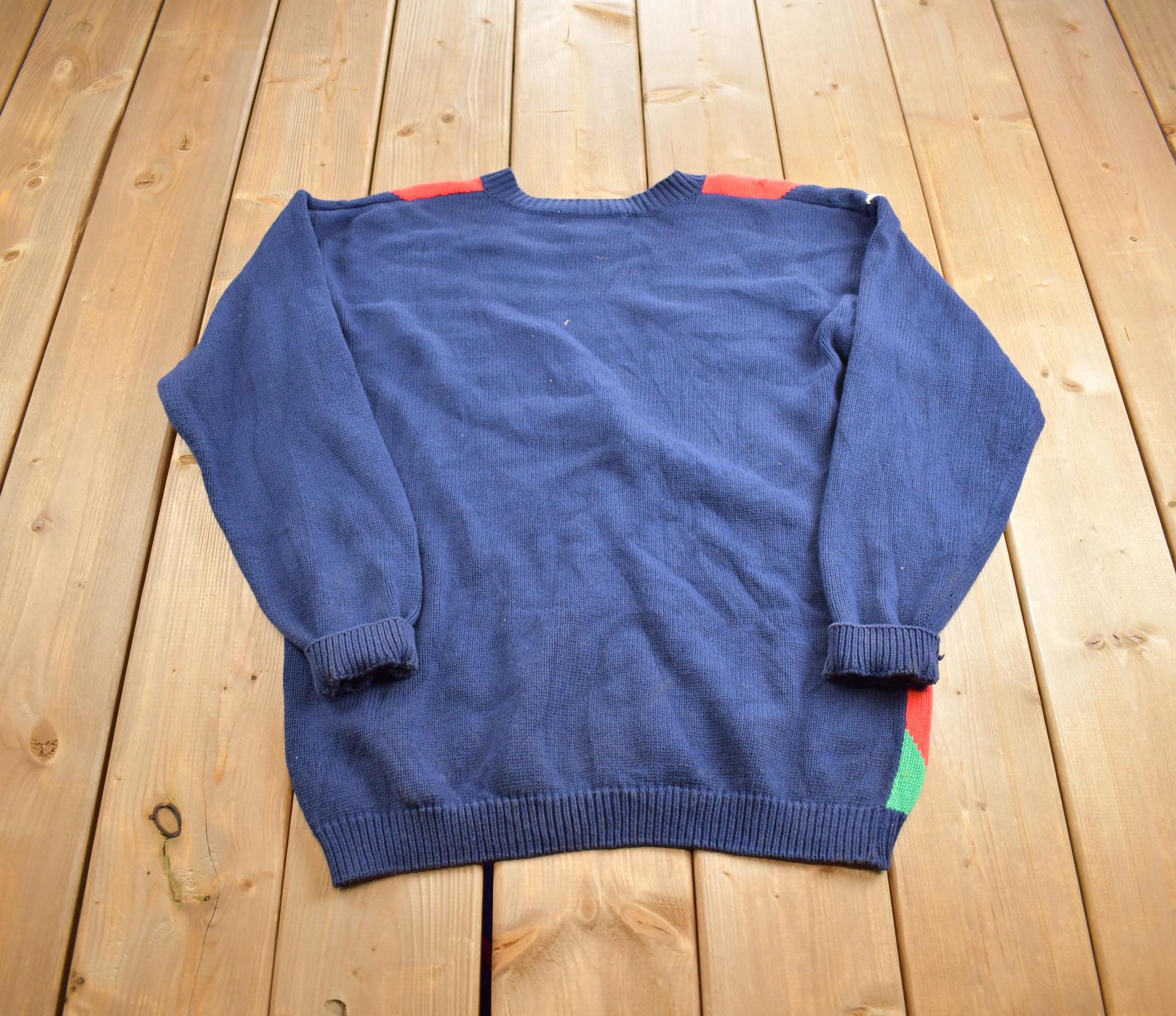Vintage 1990s ID Sport Colourful Knit Cardigan Sweater