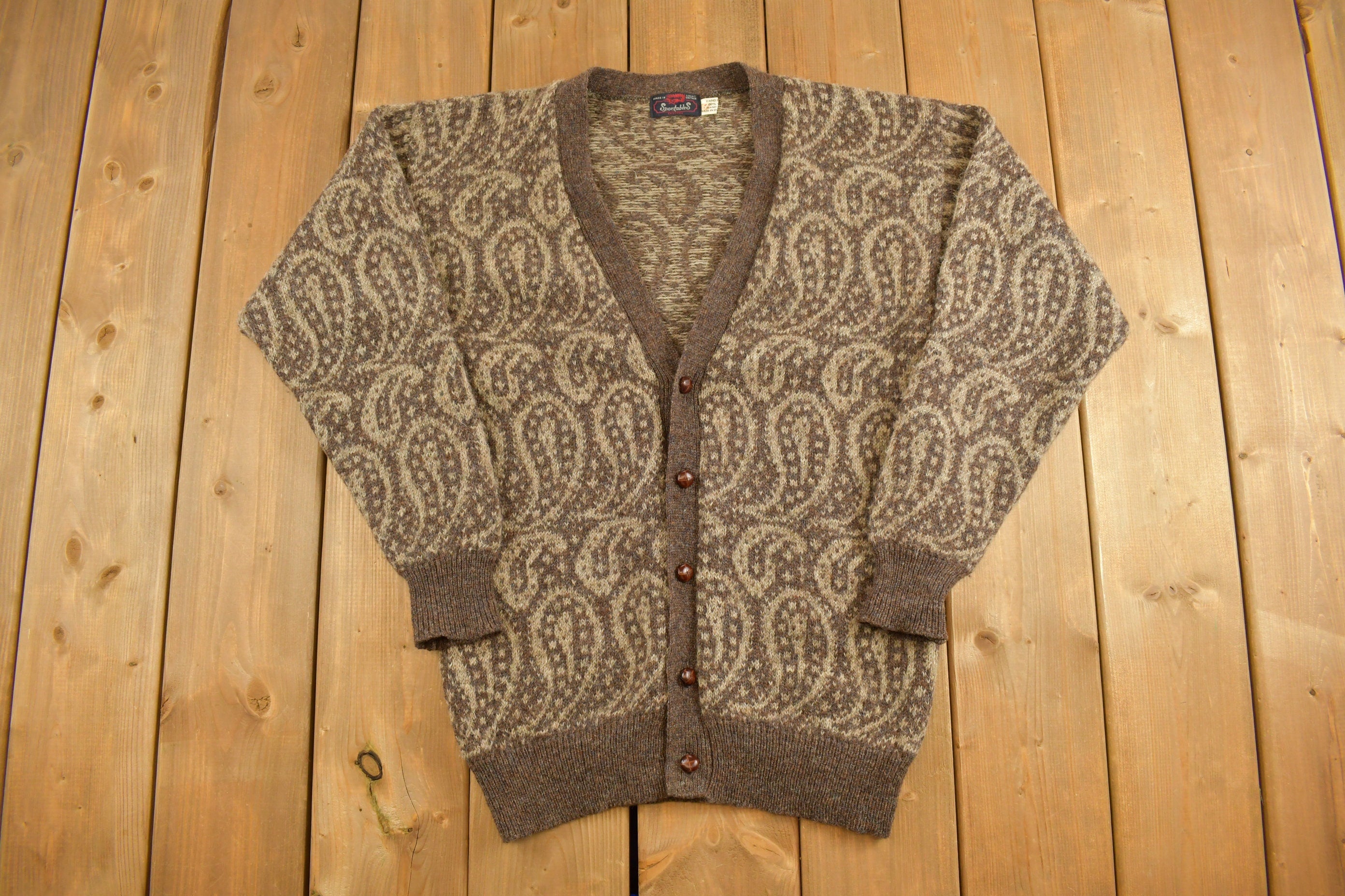 Vintage 1990s Womans Sportables Cardigan Sweater