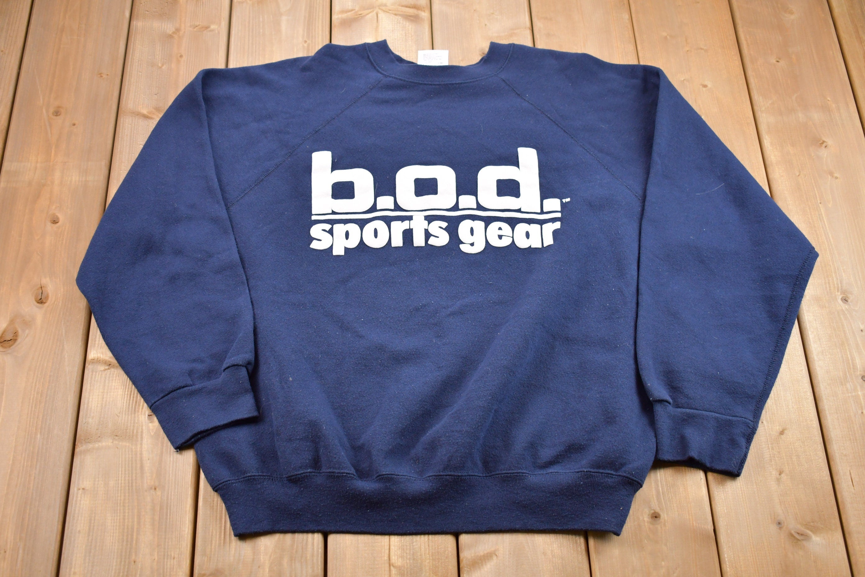Vintage 1990s Bod Sports Gear Made In USA Crewneck Sweatshirt