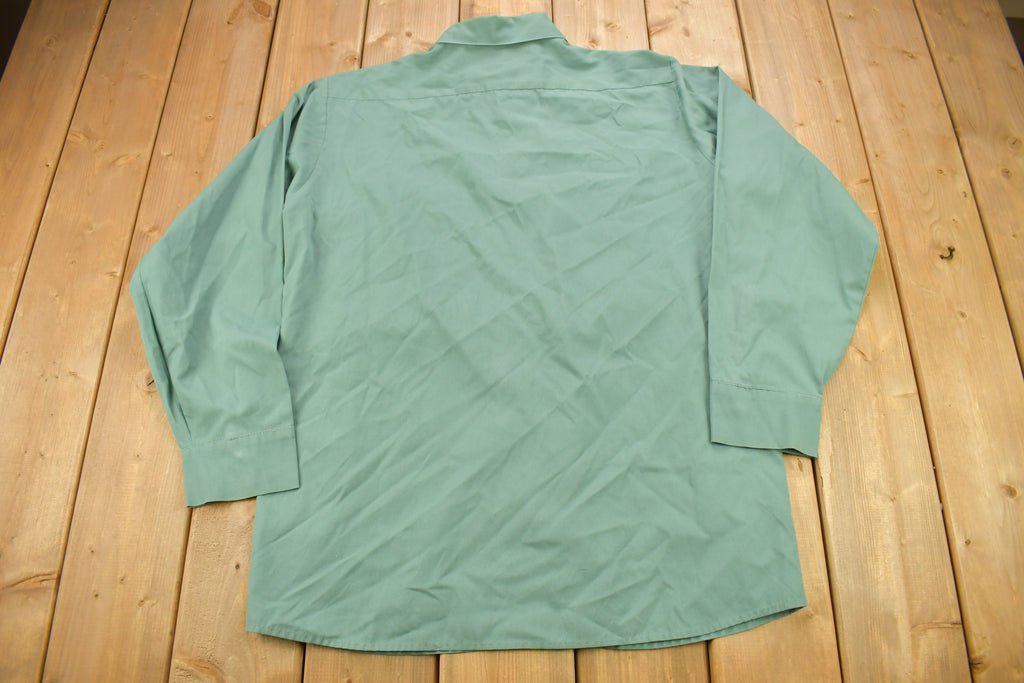 Vintage 1980s Chain Stitched Button Up Uniform T-Shirt